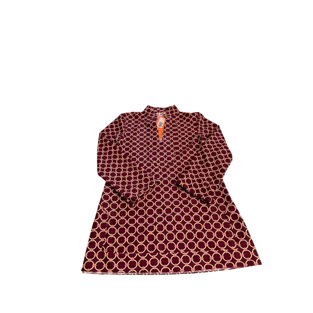 496. Jude Connally Women's Red & White Circle Print Mini Dress Size X-SMall